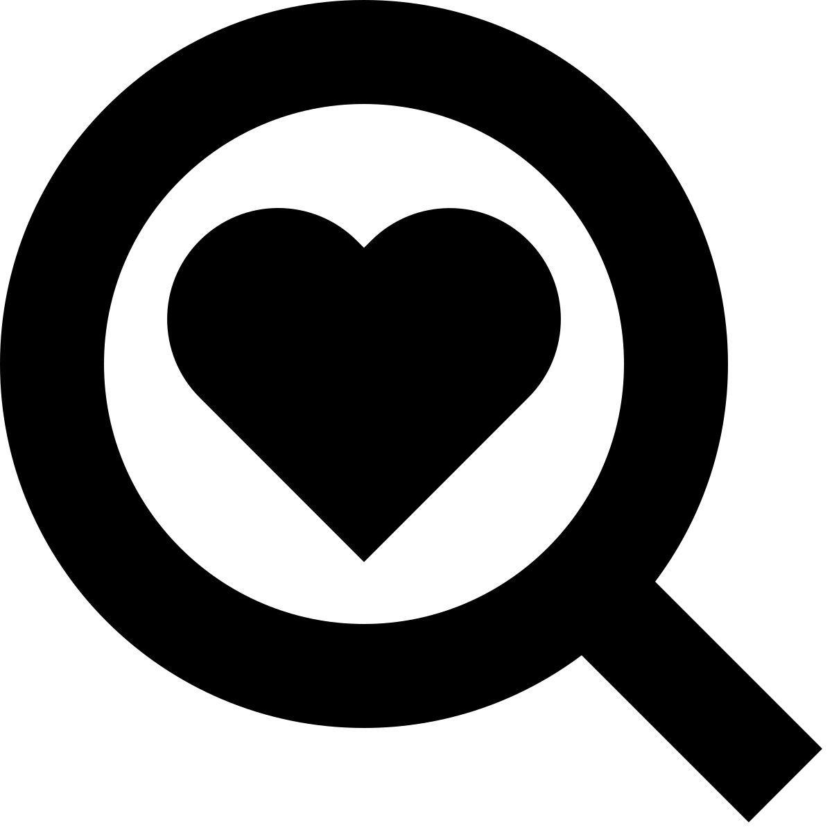 tiny glyph style 사랑을 찾으십시오. icon