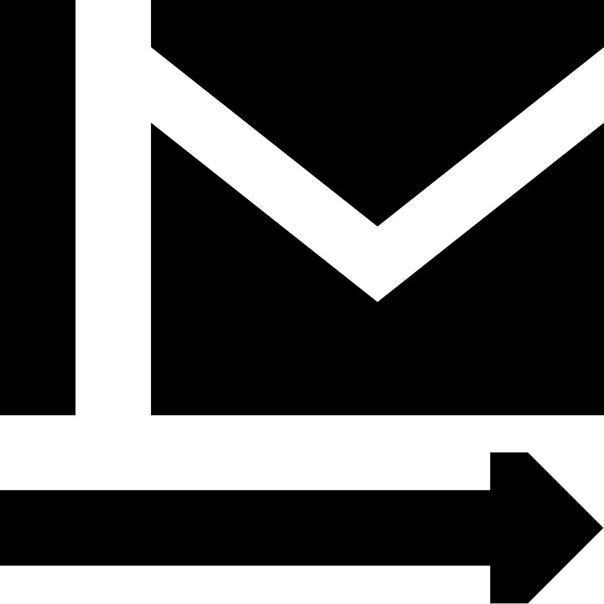 tiny glyph style massen e mail senden icon