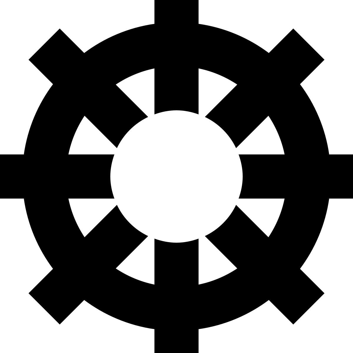 tiny glyph style schiffsrad icon