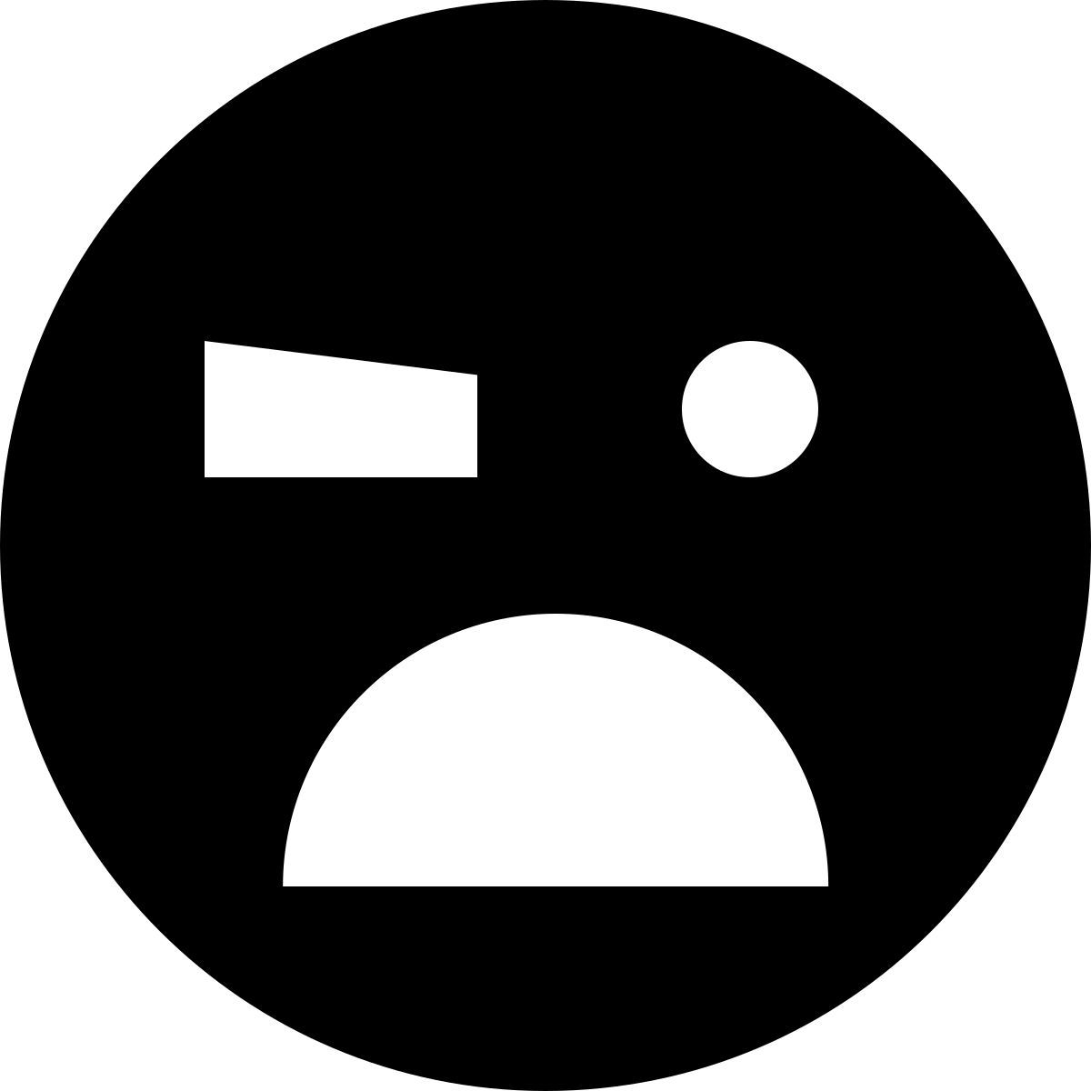 tiny glyph style schocker emoji icon