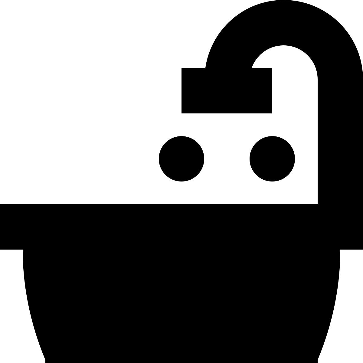 tiny glyph style 淋浴间和浴缸 icon