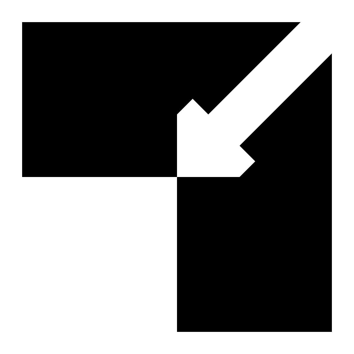 tiny glyph style schrumpfen icon