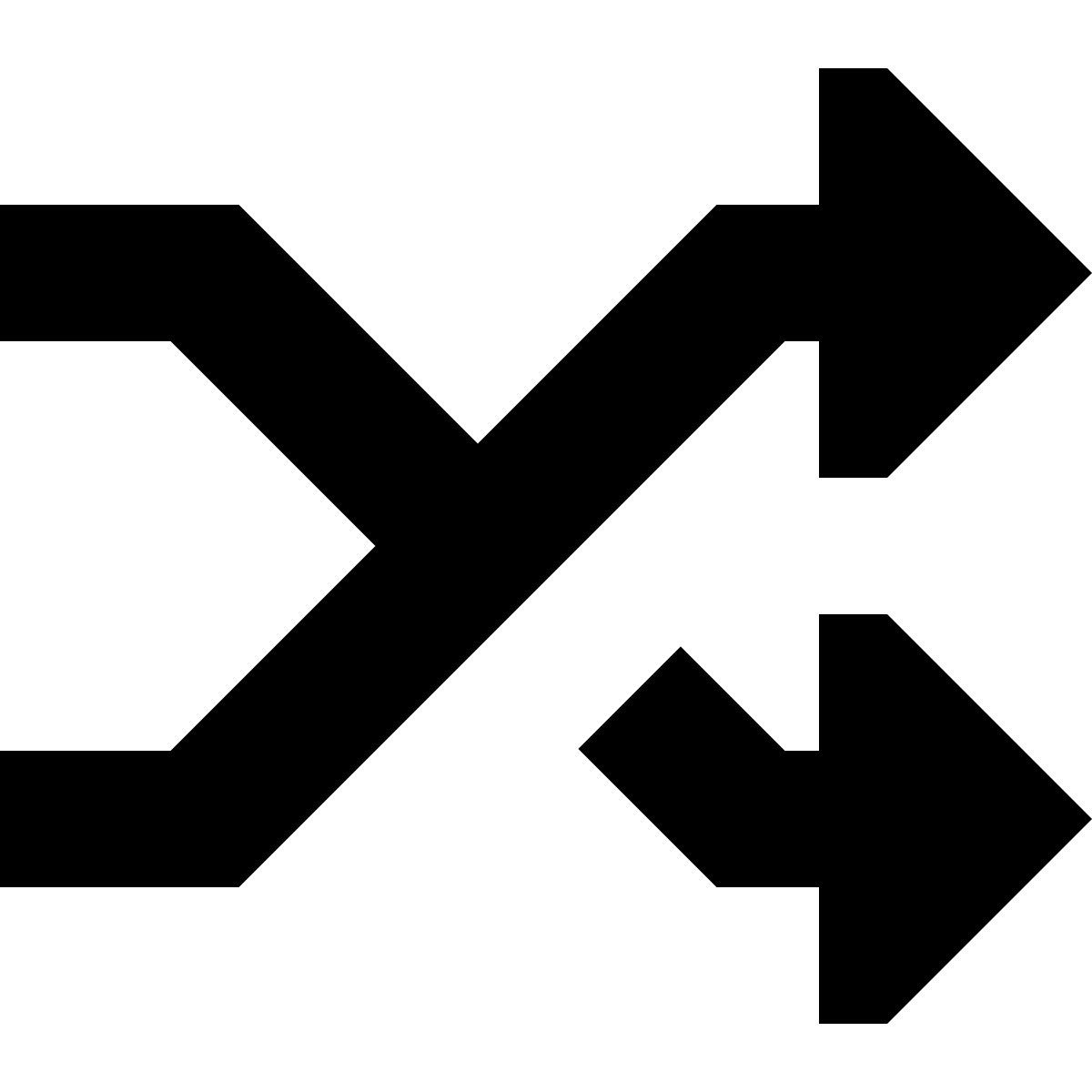 tiny glyph style shuffle icon