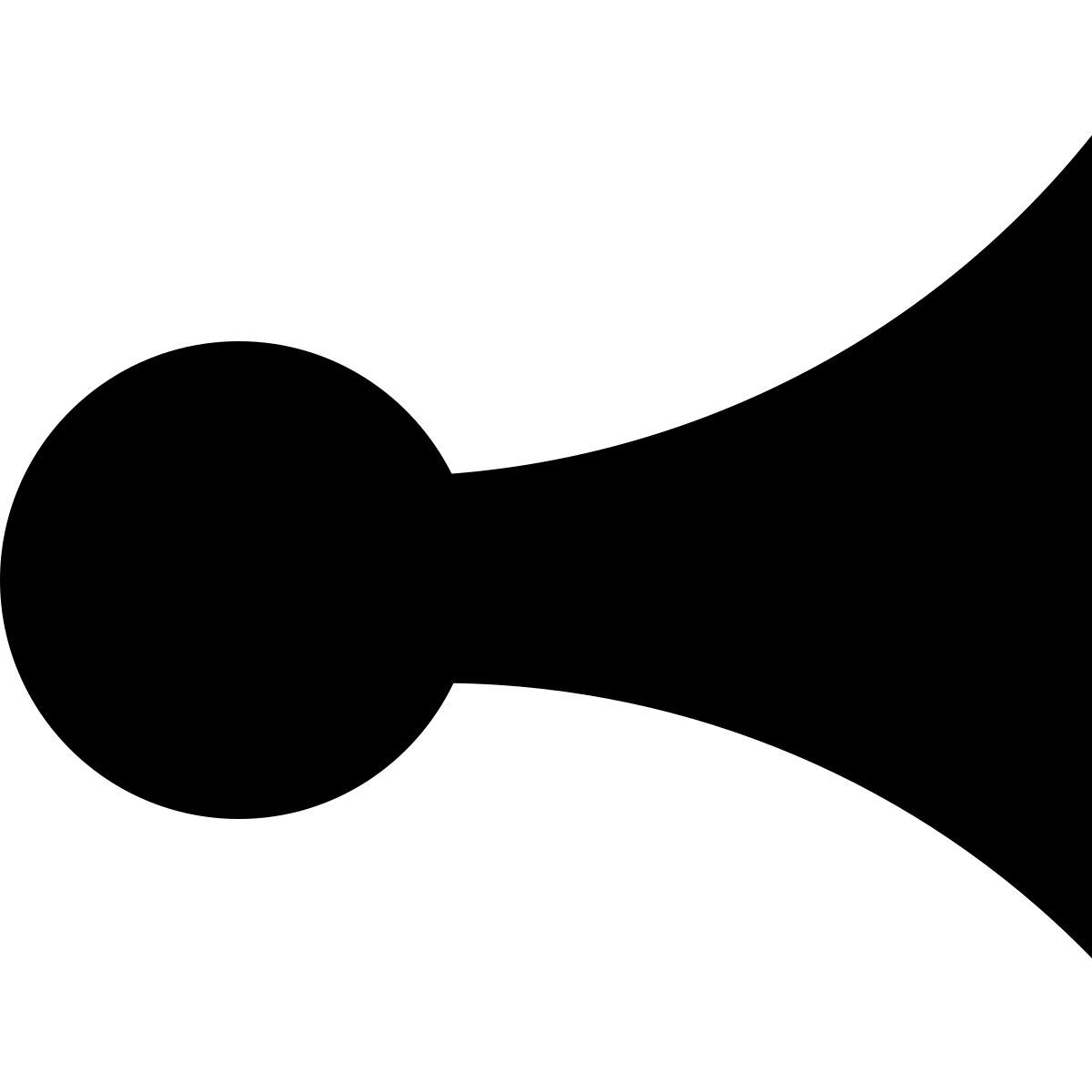 tiny glyph style signalhupe icon