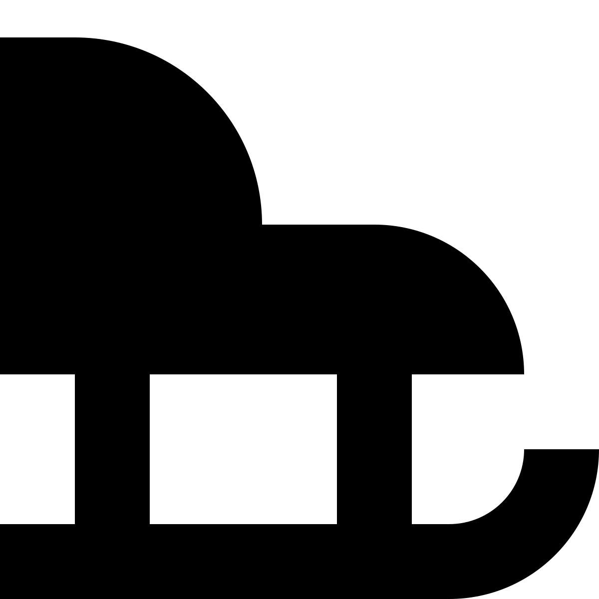 tiny glyph style schlitten icon