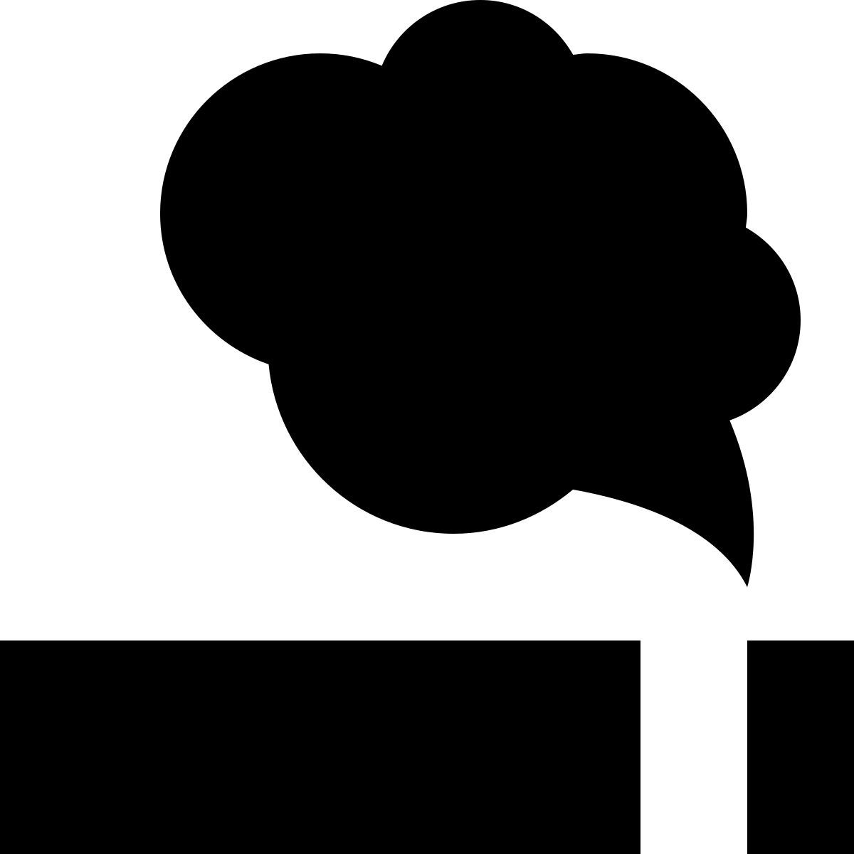 tiny glyph style rauchen icon