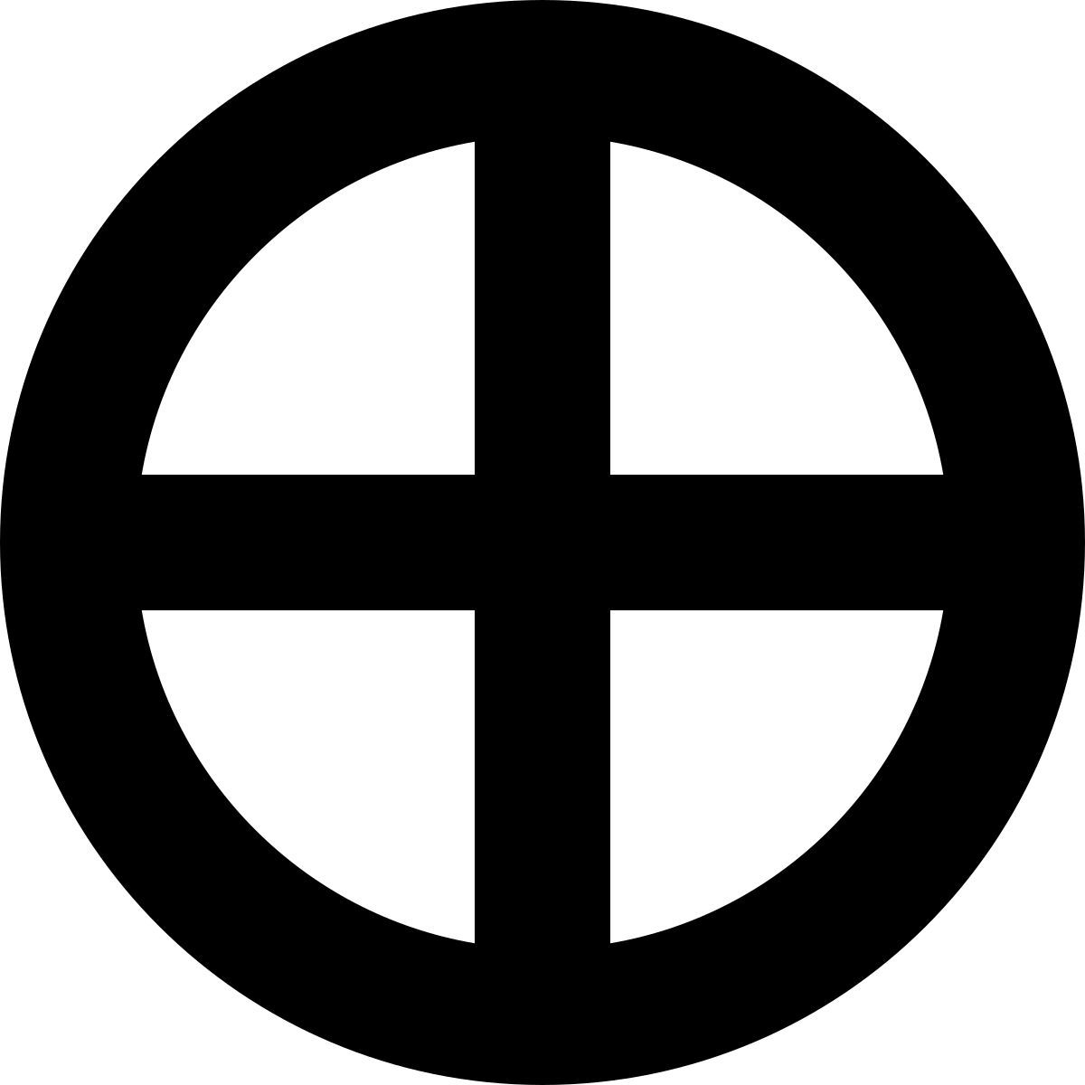 tiny glyph style croce solare icon