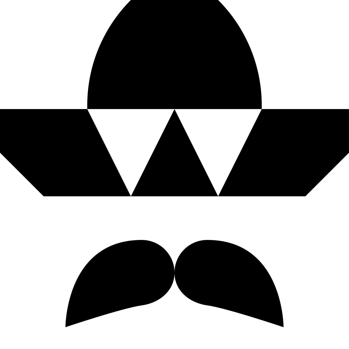 tiny glyph style sombrero icon