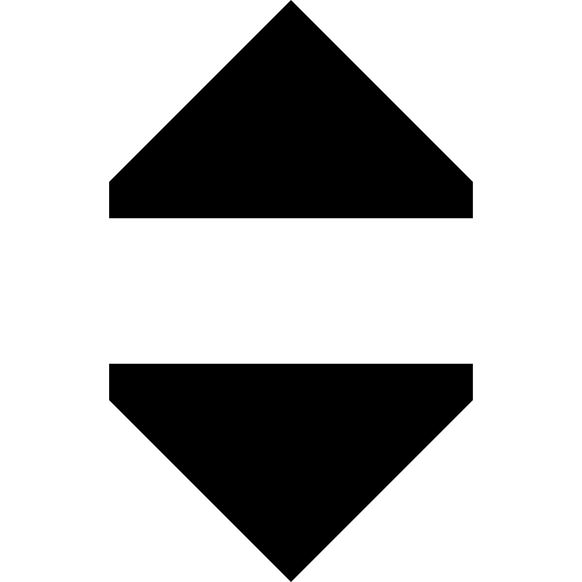 tiny glyph style sorting arrowheads icon