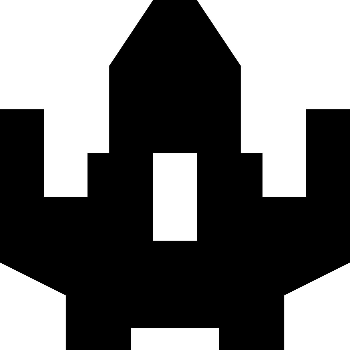 tiny glyph style space fighter icon
