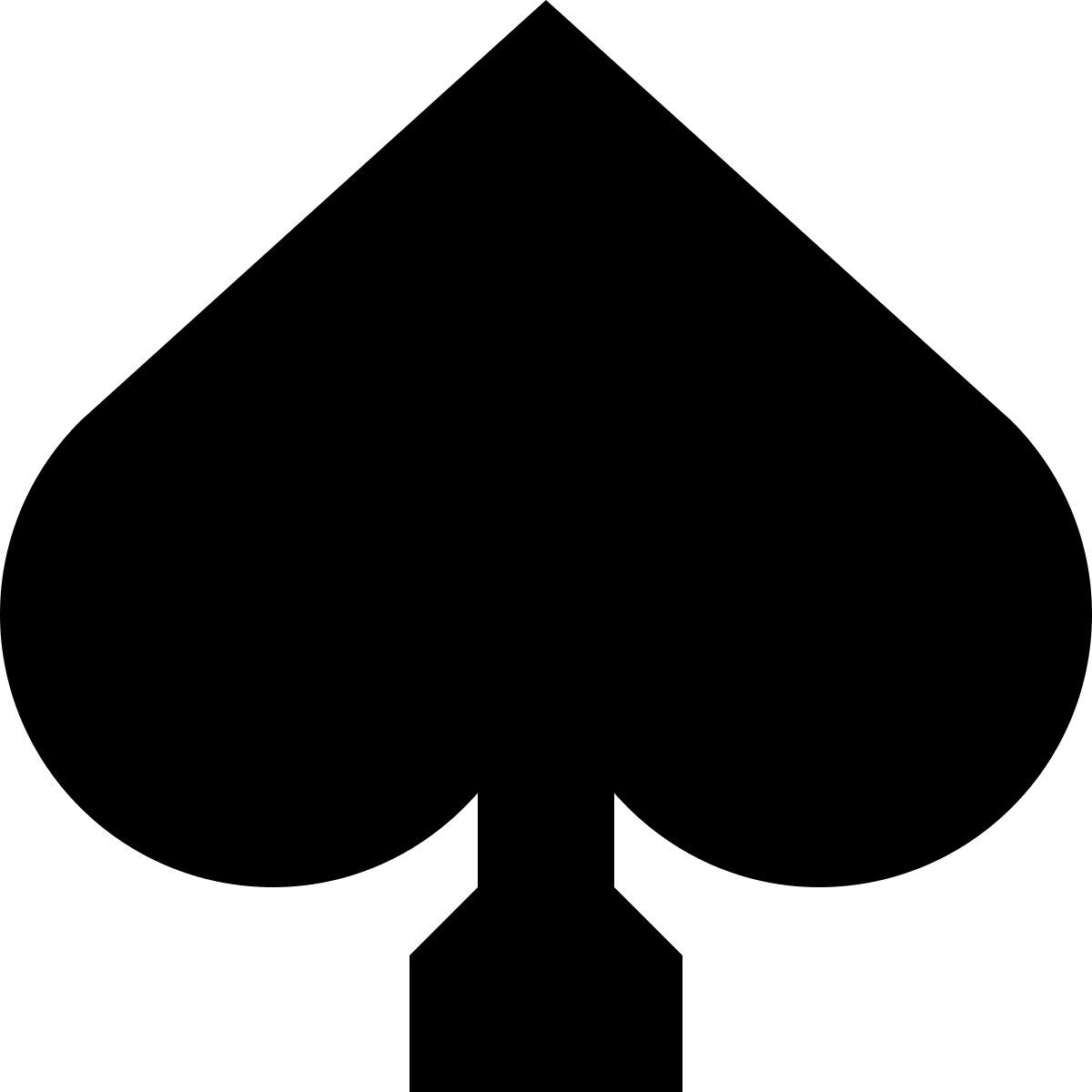 tiny glyph style 스페이드 한 벌 icon