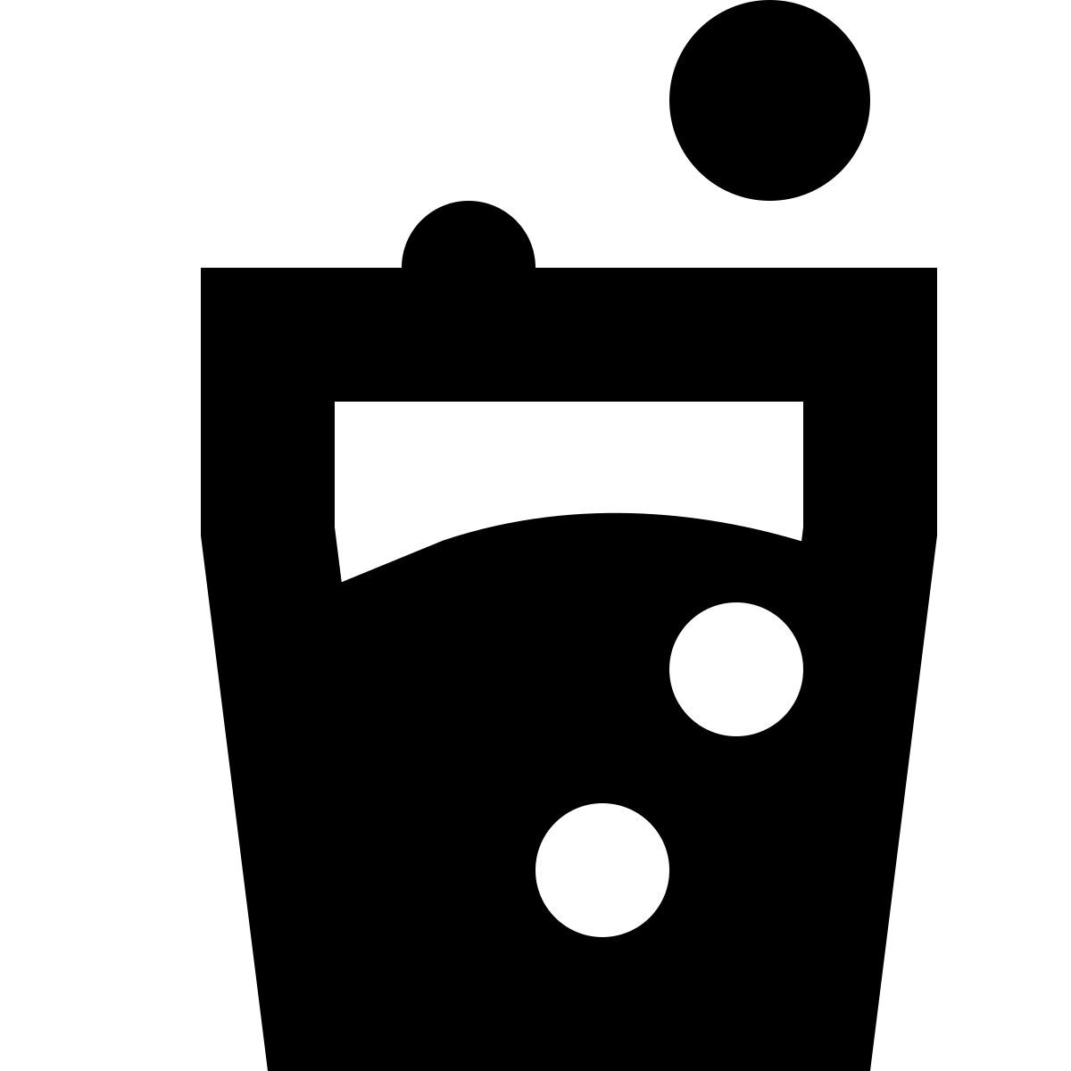 tiny glyph style 탄산수 icon