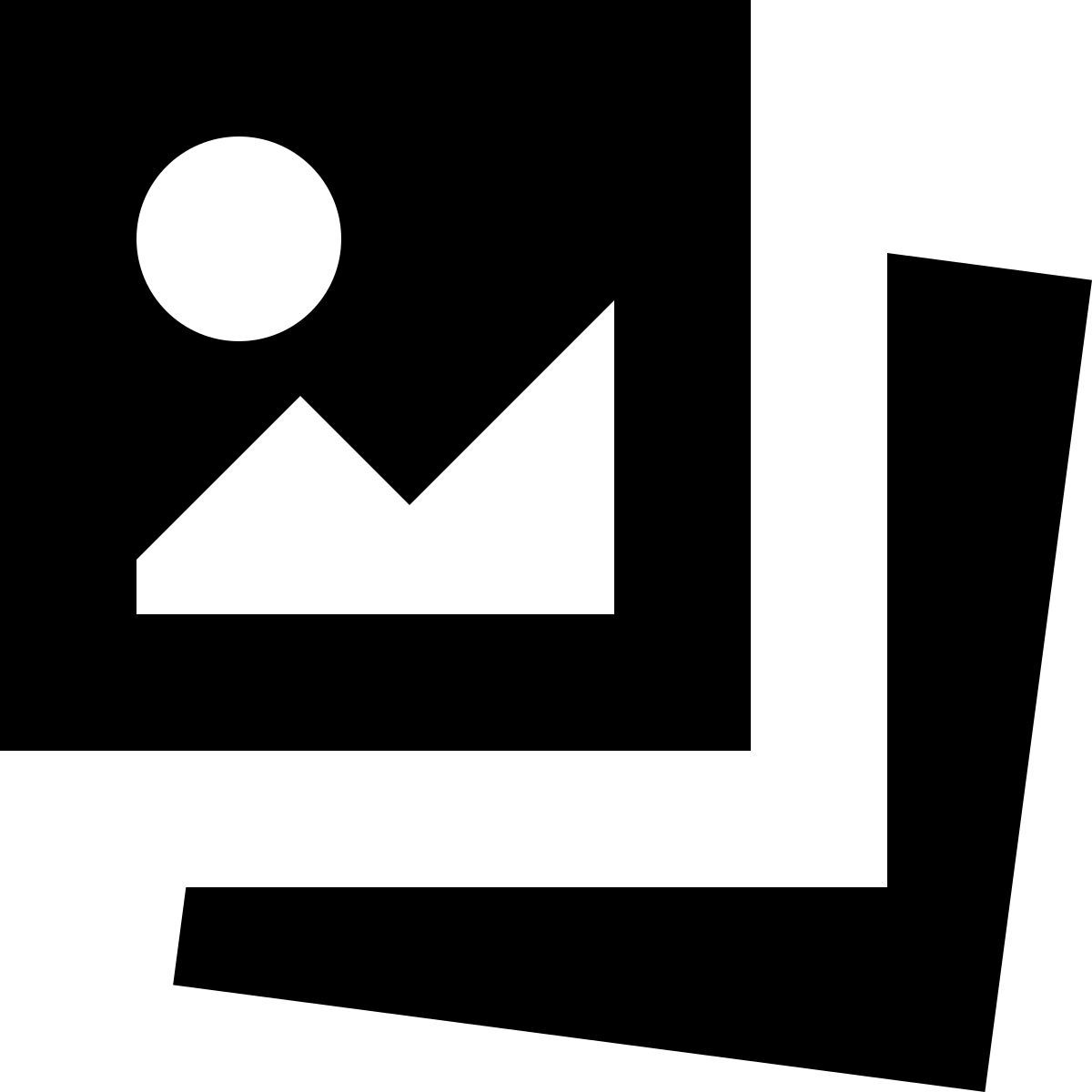 tiny glyph style pila de fotos icon