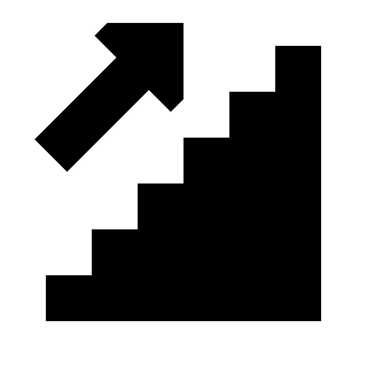 tiny glyph style escaliers qui montent icon