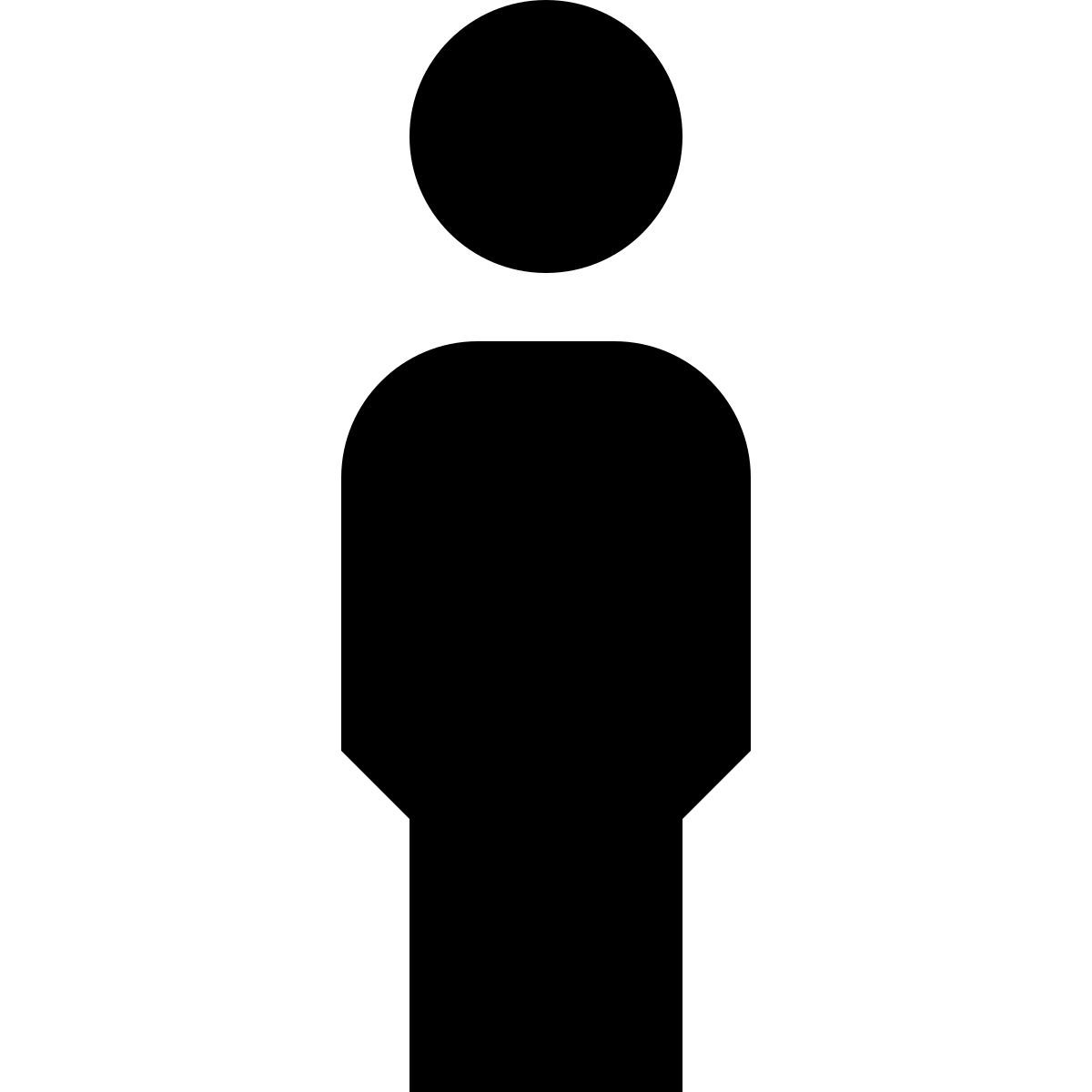 tiny glyph style uomo in piedi icon