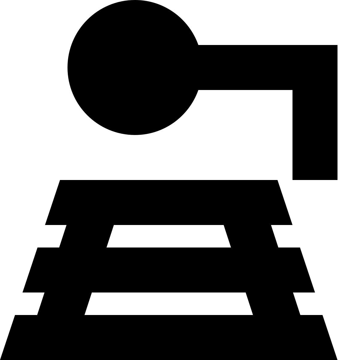 tiny glyph style parada de trem icon