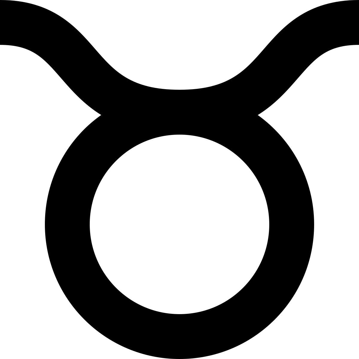 tiny glyph style taurus icon