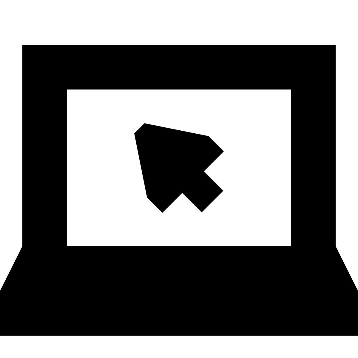 tiny glyph style il computer portatile icon