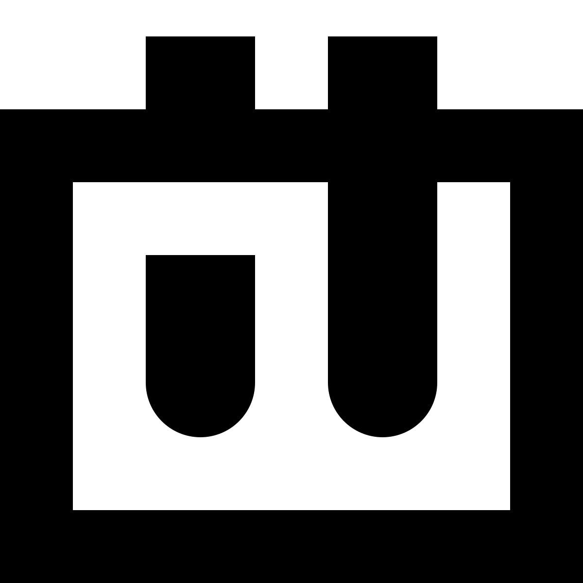 tiny glyph style test tube rack icon