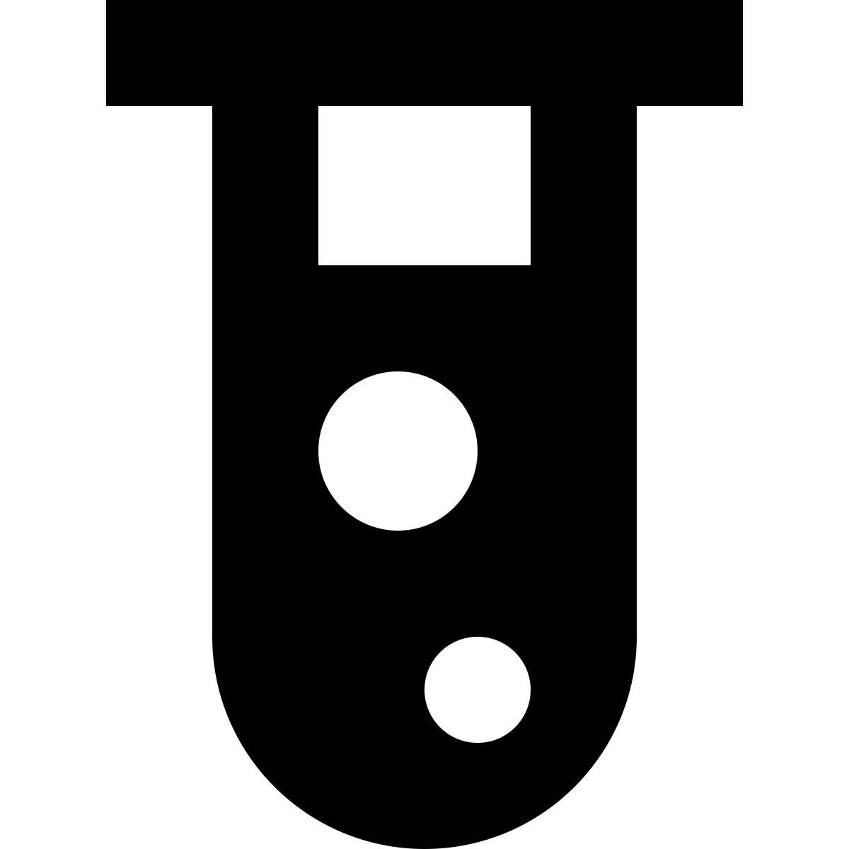 tiny glyph style dünnes reagenzglas icon