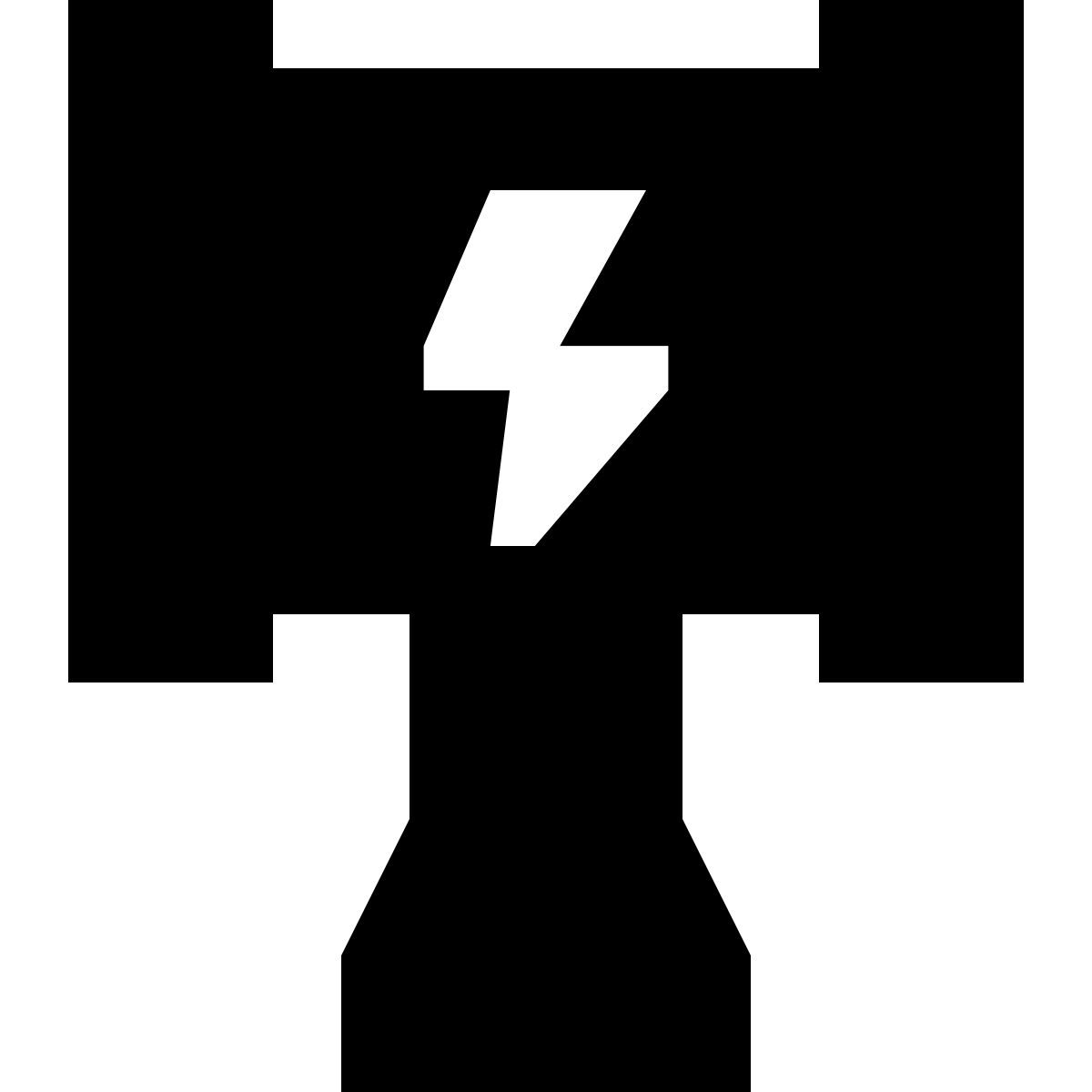 tiny glyph style thors hammer icon