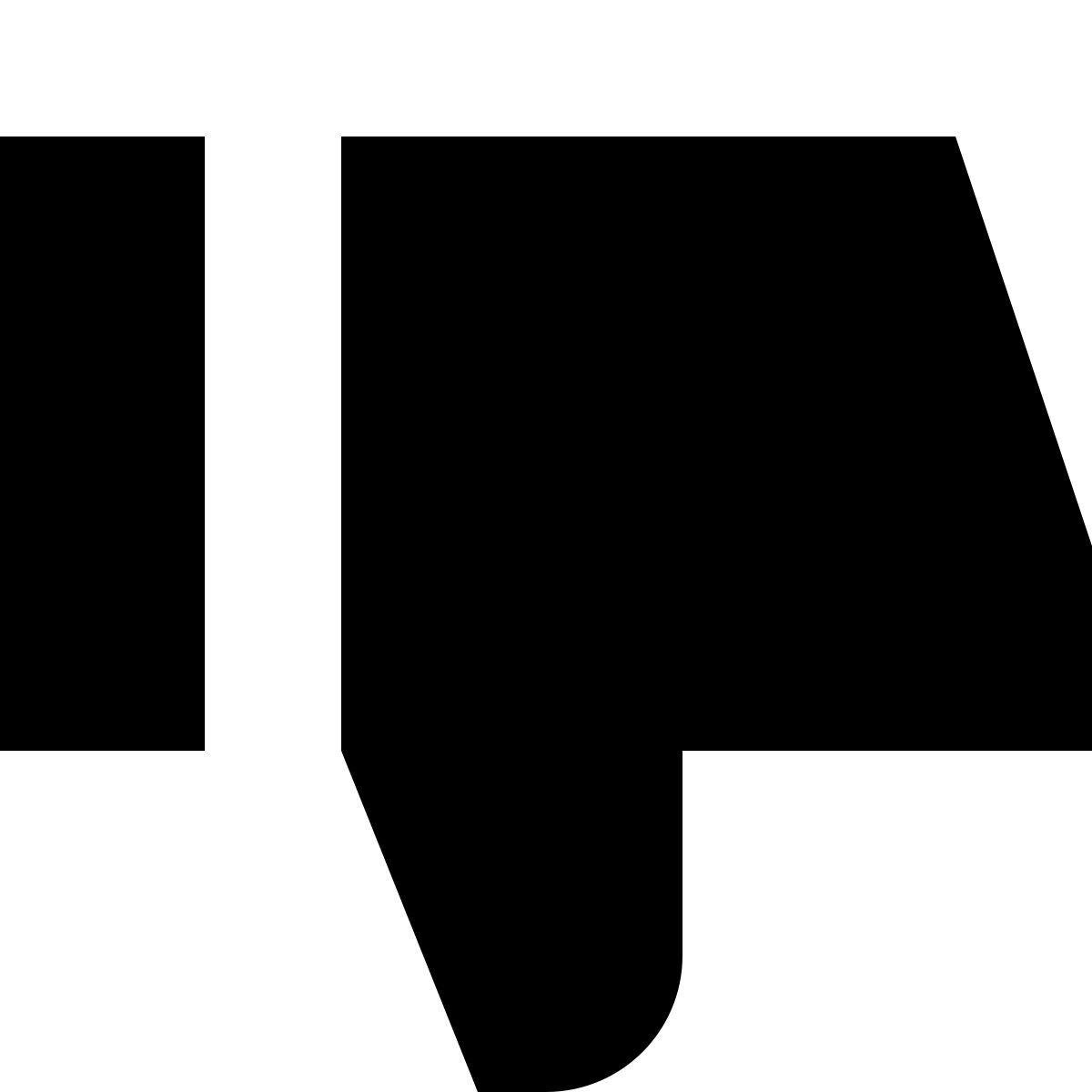 tiny glyph style thumbs down icon