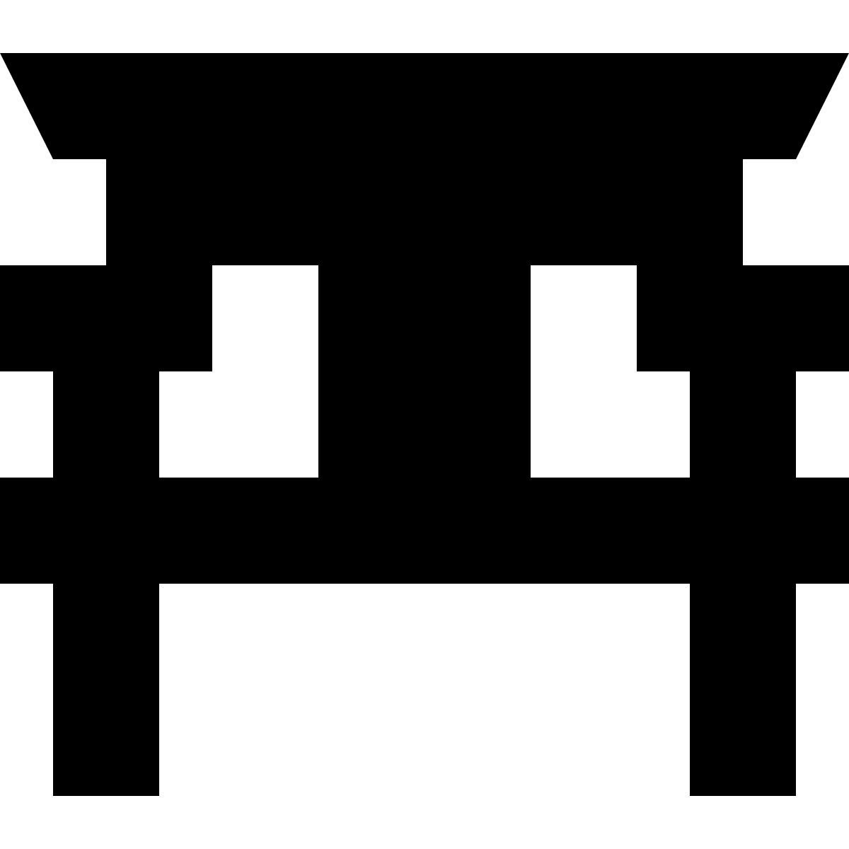 tiny glyph style 鸟居 icon
