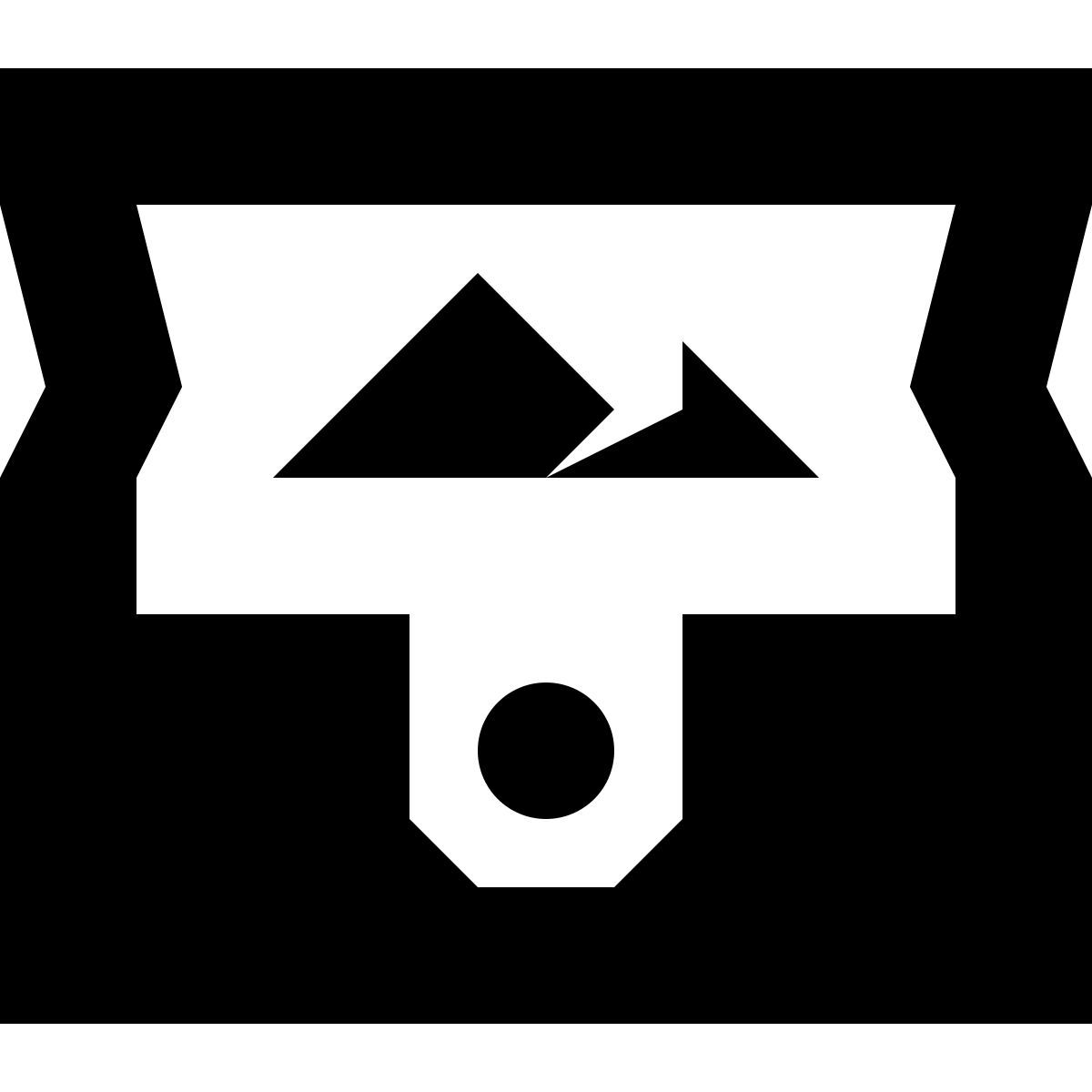 tiny glyph style scrigno del tesoro icon