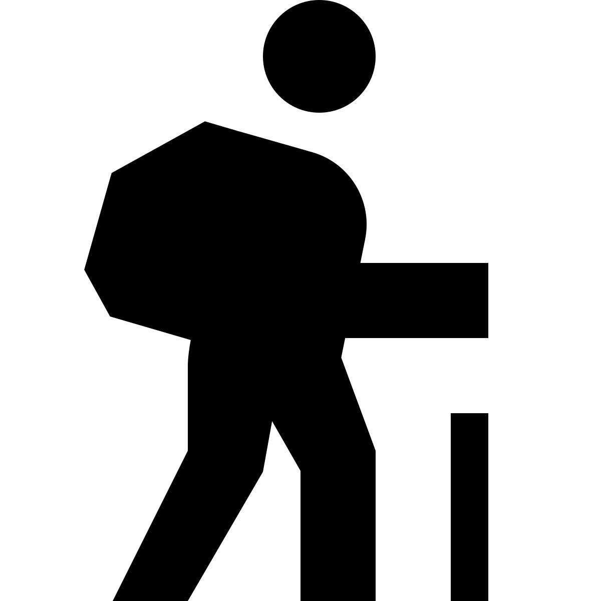 tiny glyph style trekking icon