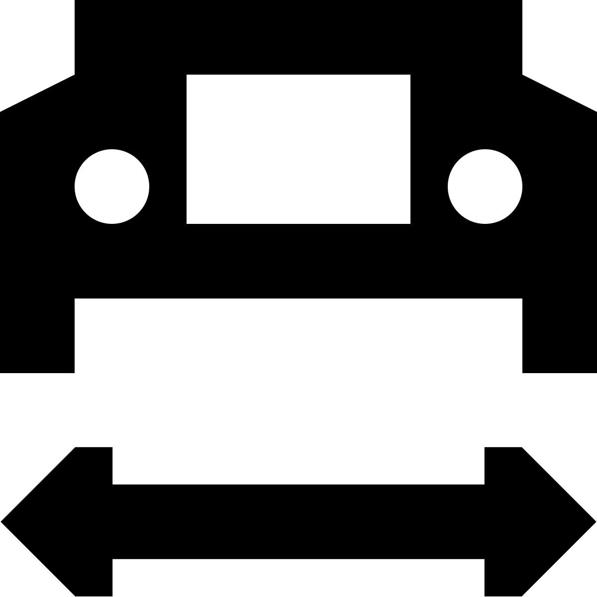 tiny glyph style 트럭 너비 아이콘