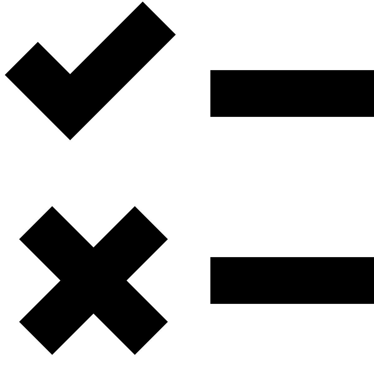 tiny glyph style true false icon