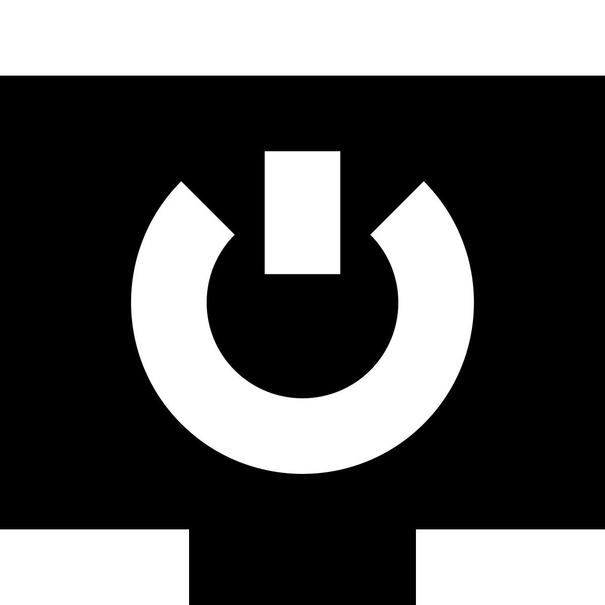 tiny glyph style tv on icon