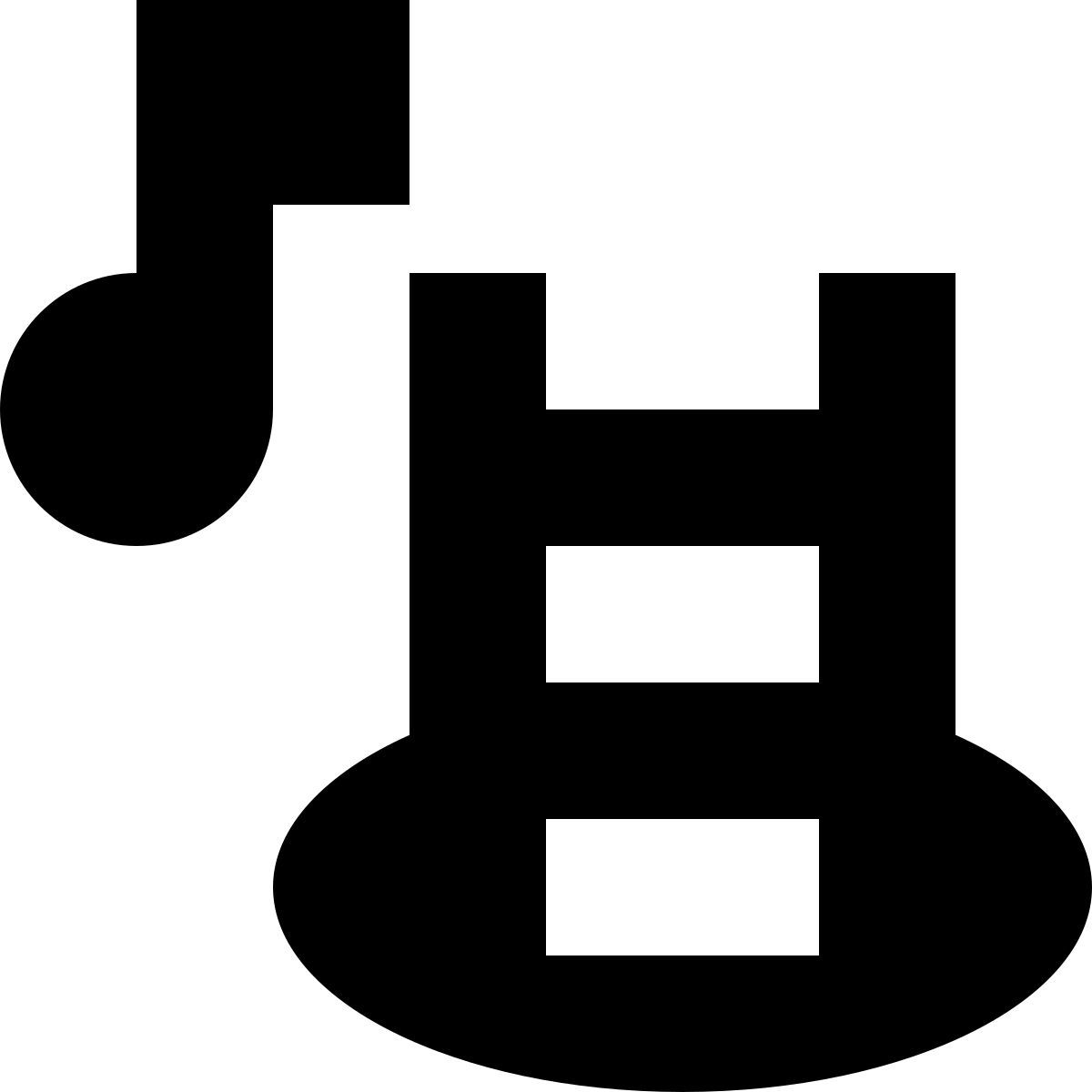 tiny glyph style 지하 음악 아이콘