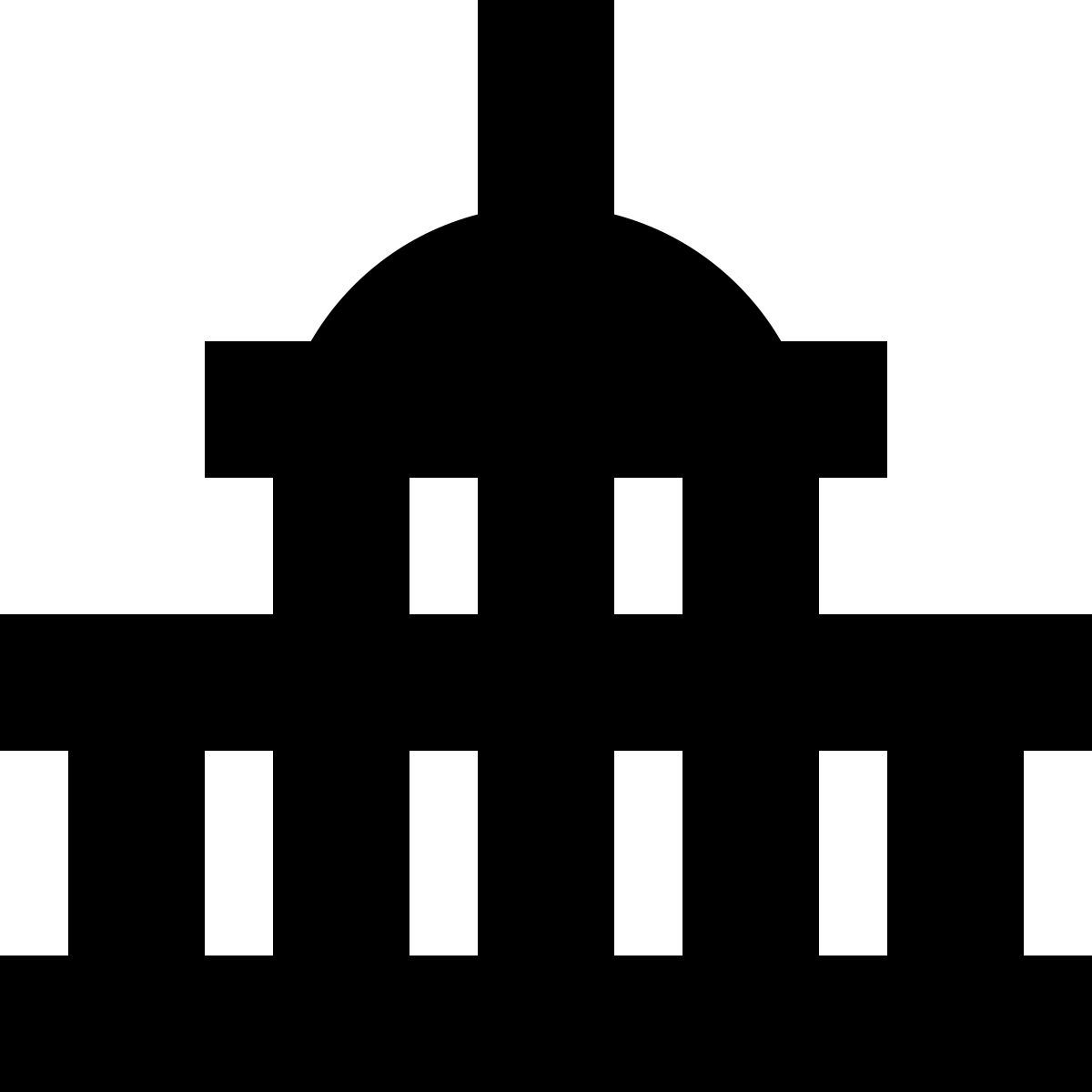 tiny glyph style 미국 국회 의사당 icon