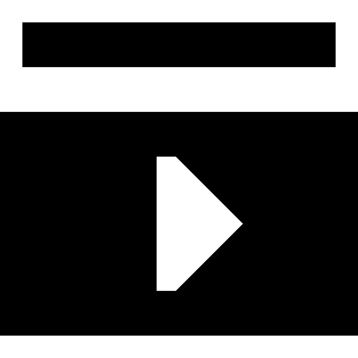 tiny glyph style lista de reproducción de vídeos icon