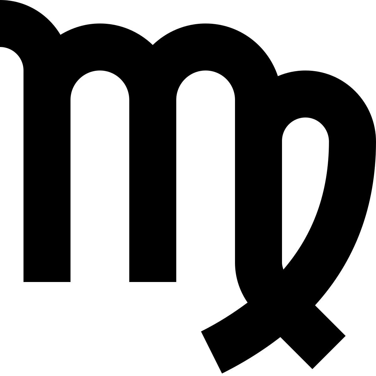 tiny glyph style virgo icon