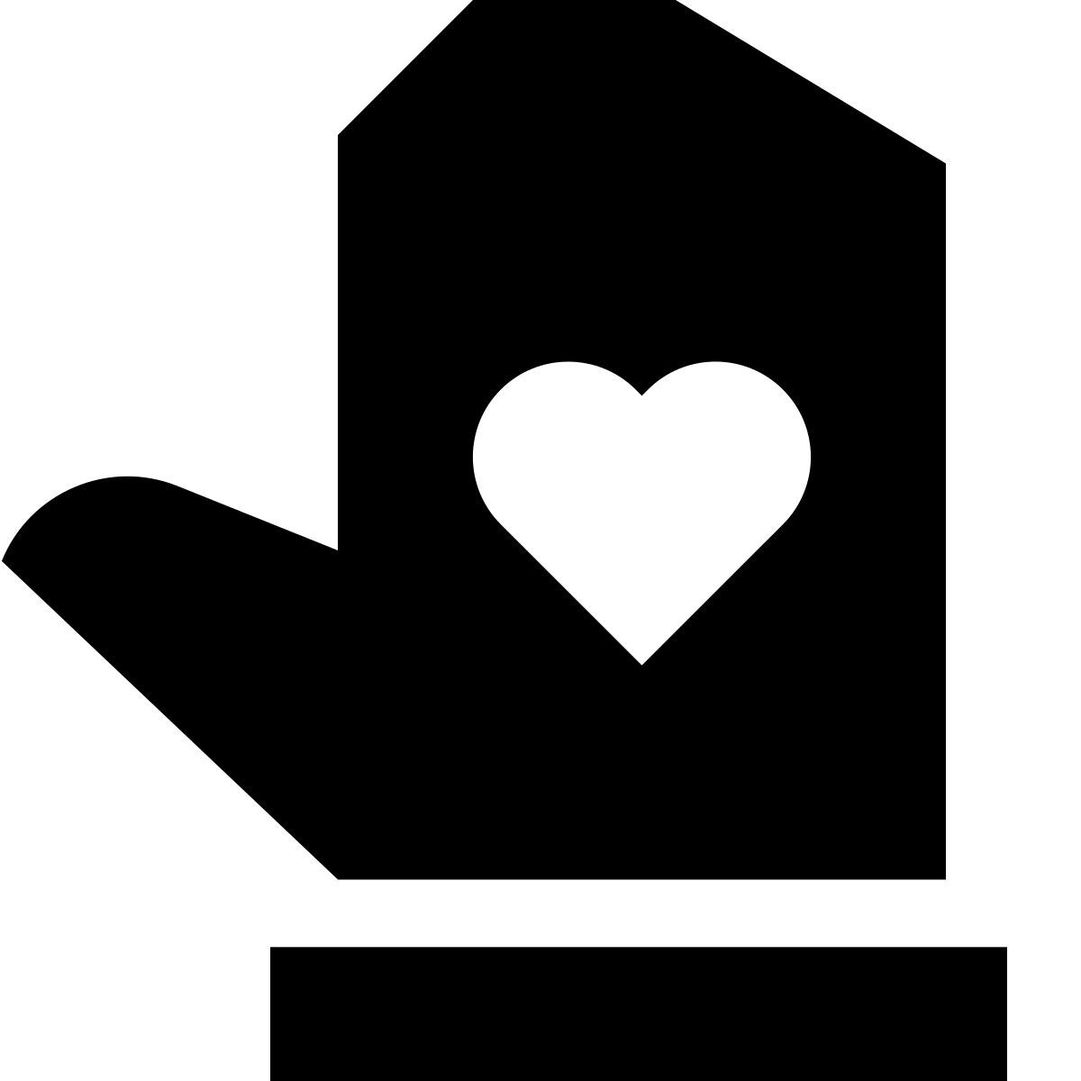 tiny glyph style volunteering icon