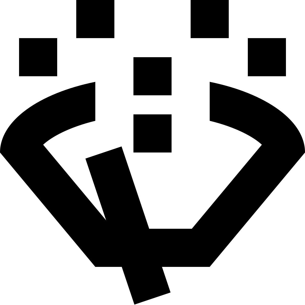 tiny glyph style waschwasser icon