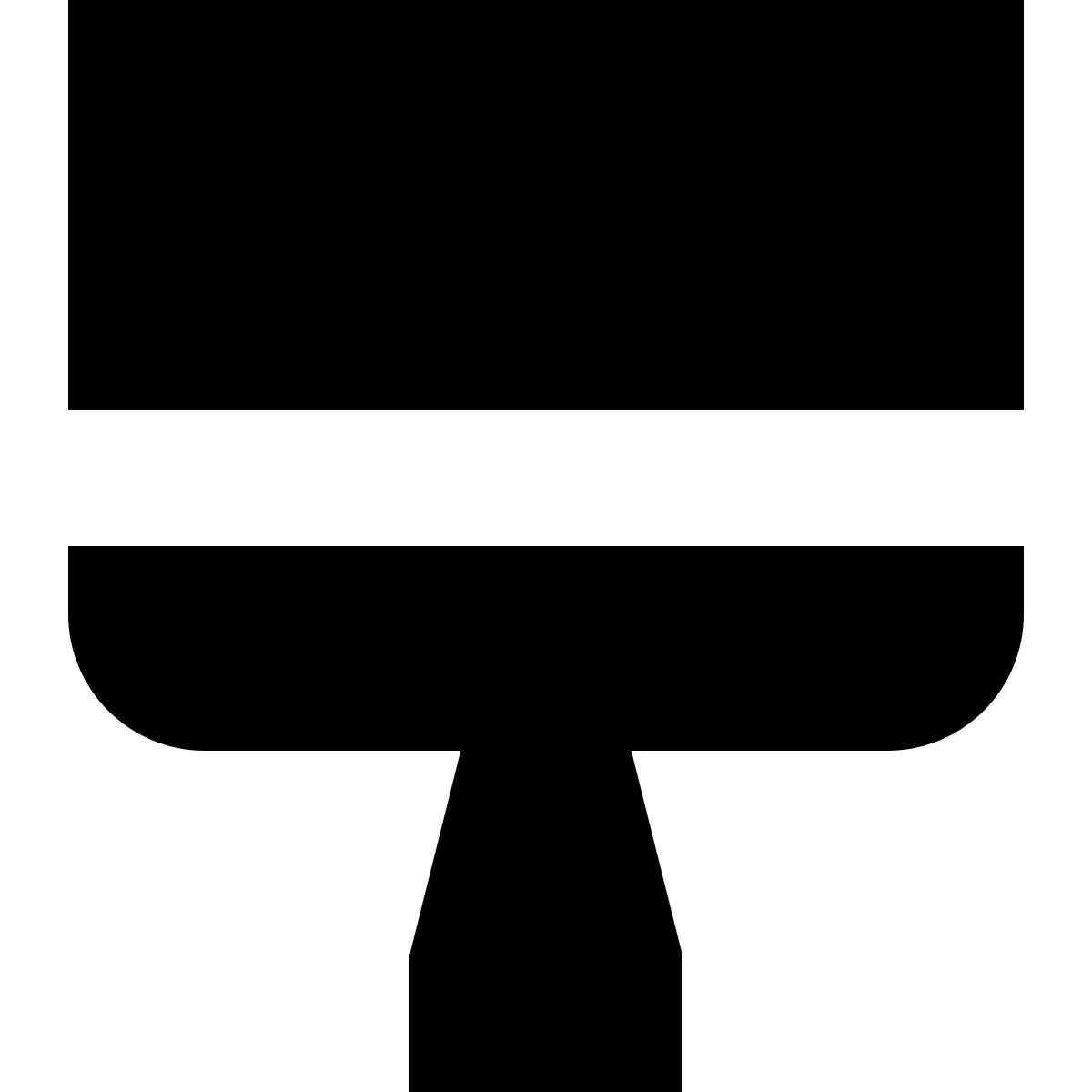 tiny glyph style 幅広へら型 icon