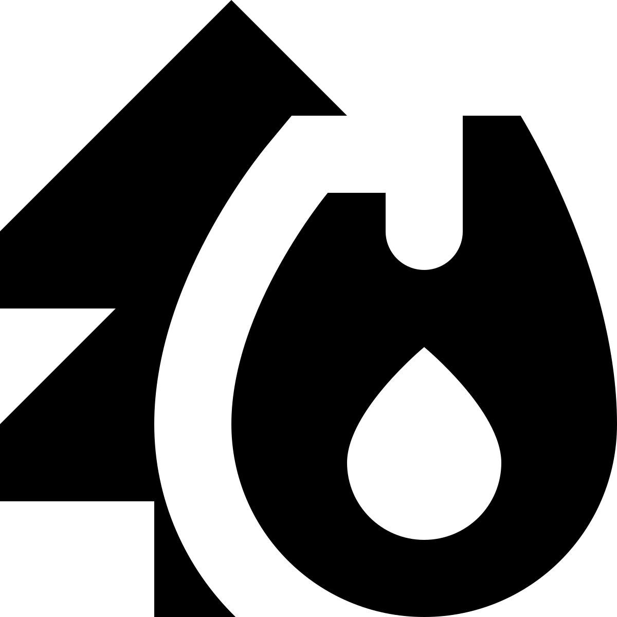 tiny glyph style incendio forestal icon