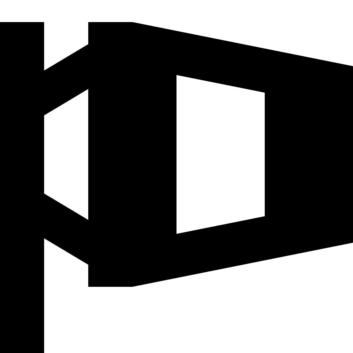 tiny glyph style windsock icon