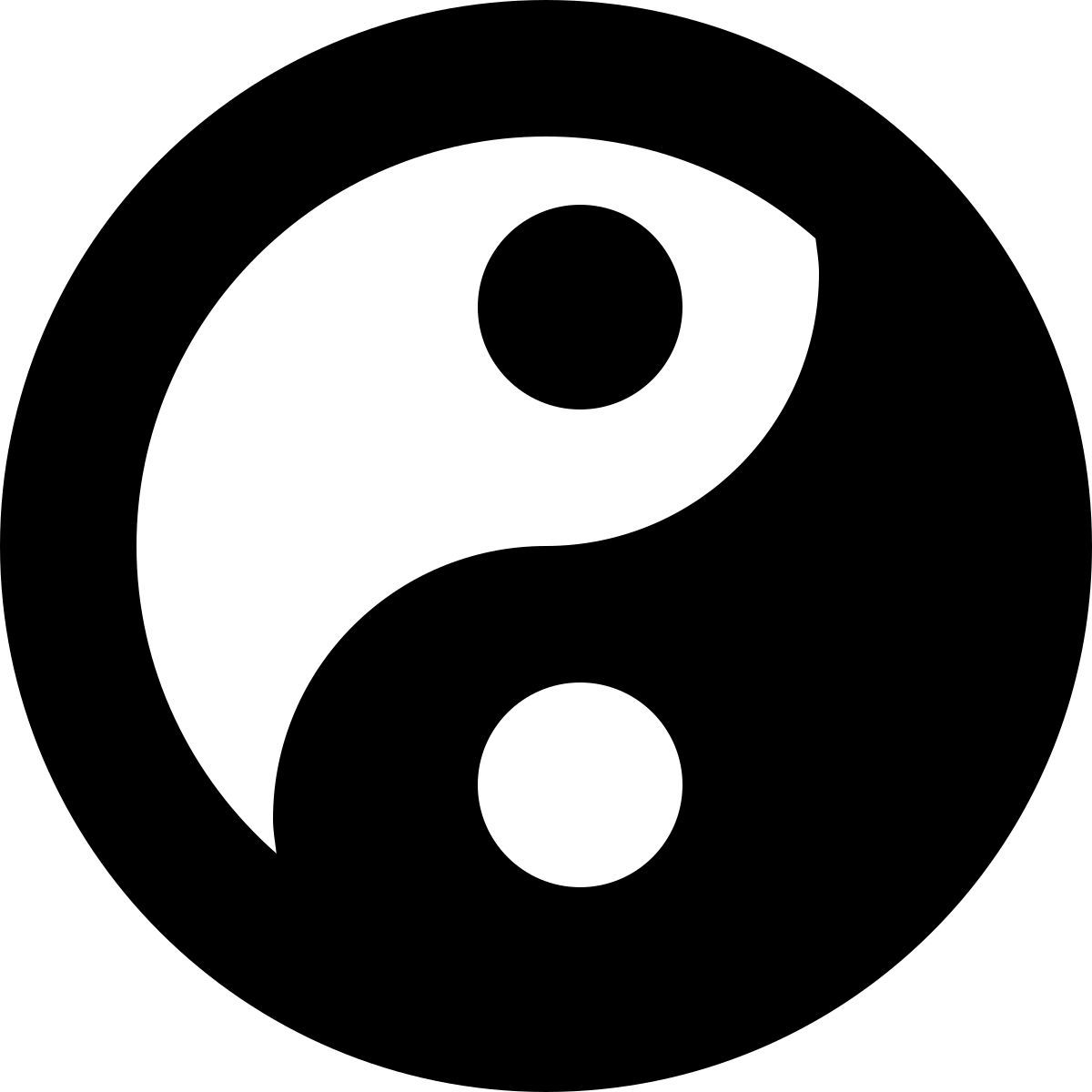 tiny glyph style yin yang icon