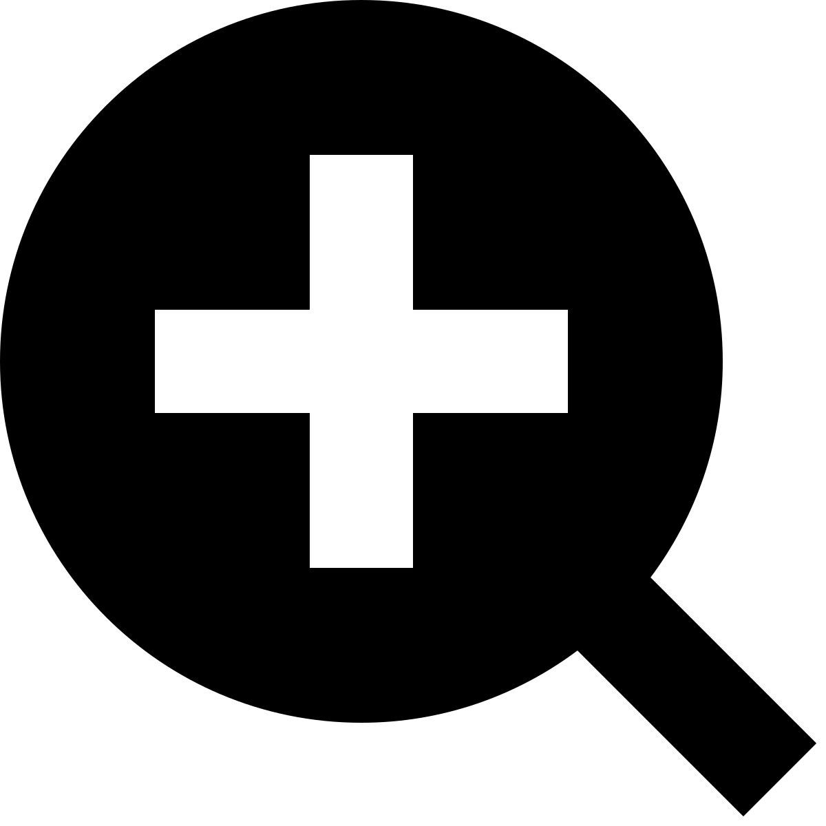 tiny glyph style zoom in icon