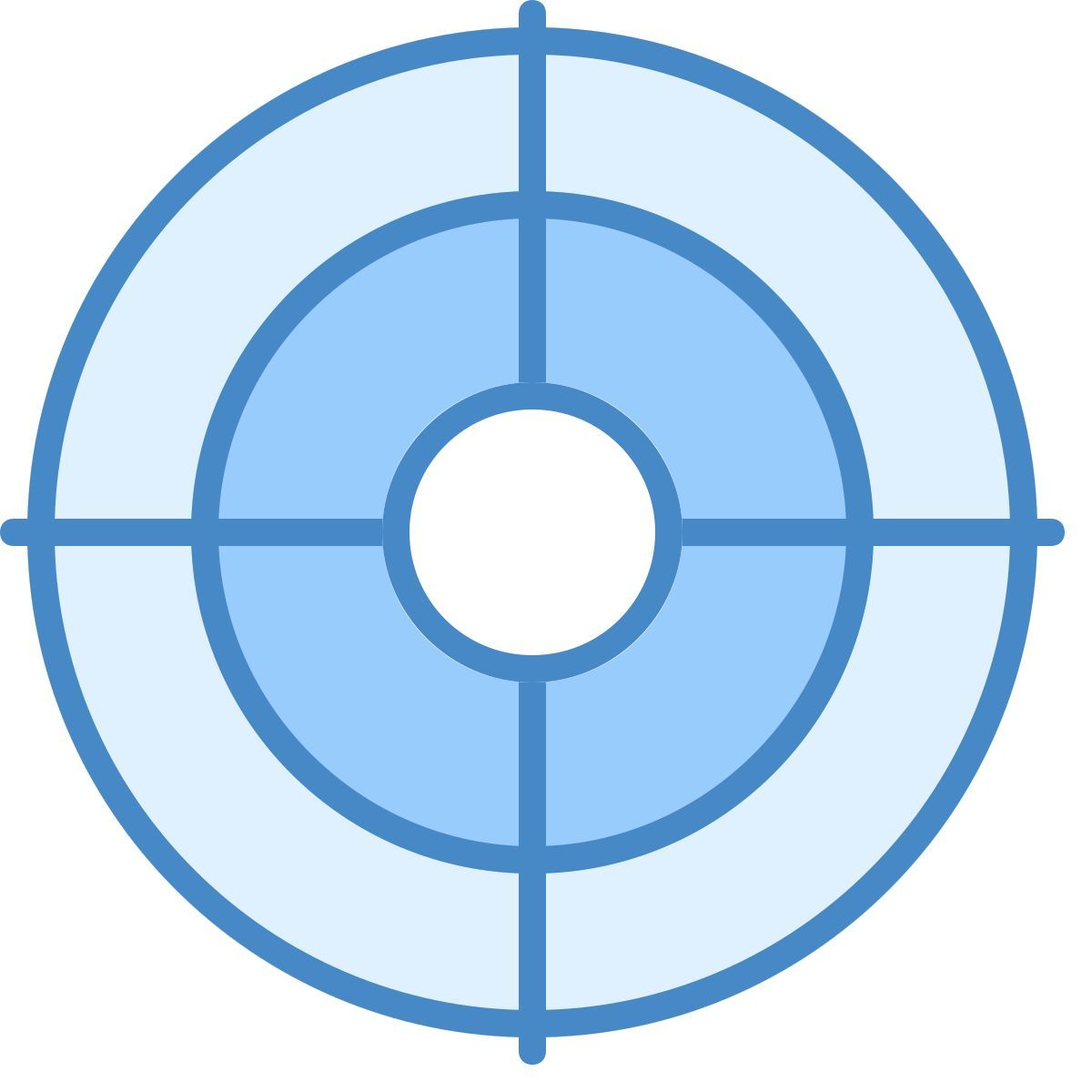 blue ui style precisão icon