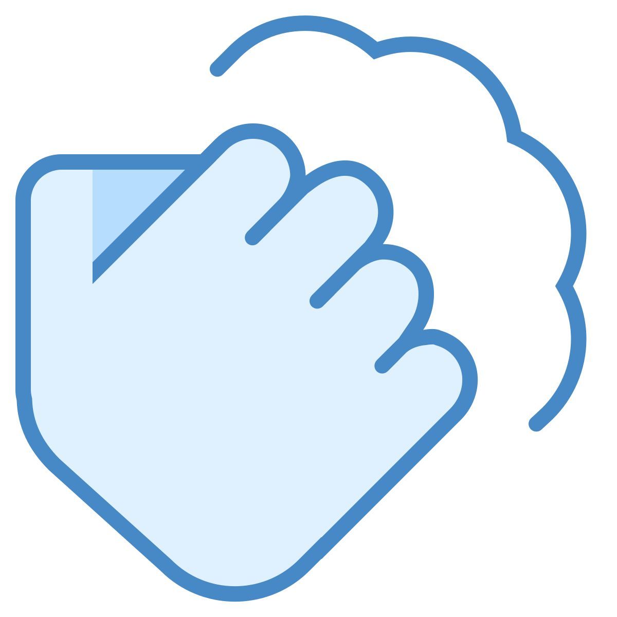 blue ui style action icon