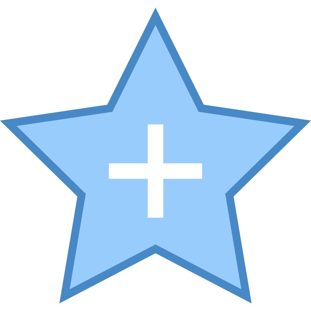 blue ui style add to favorites icon