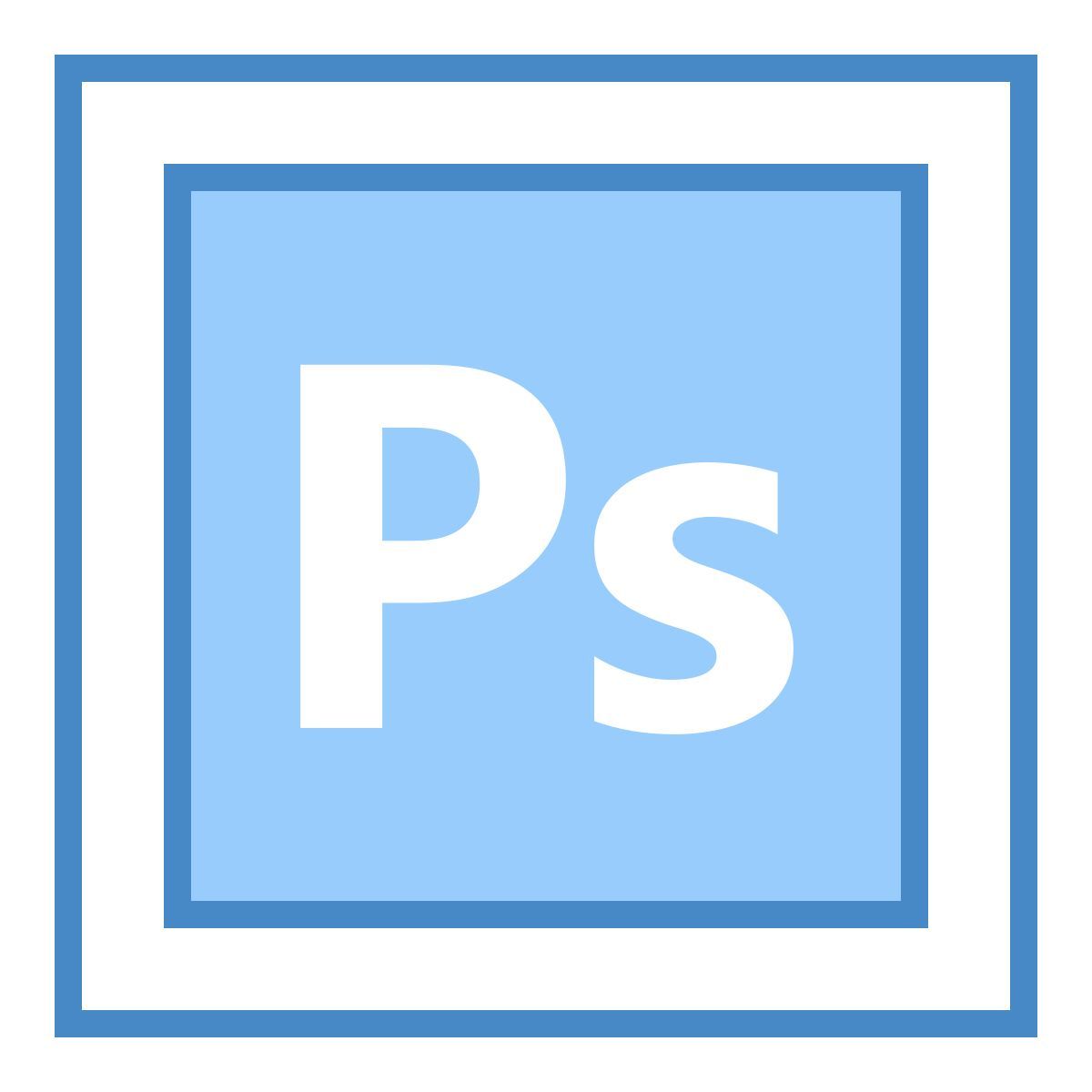 blue ui style 어도비 포토샵 icon