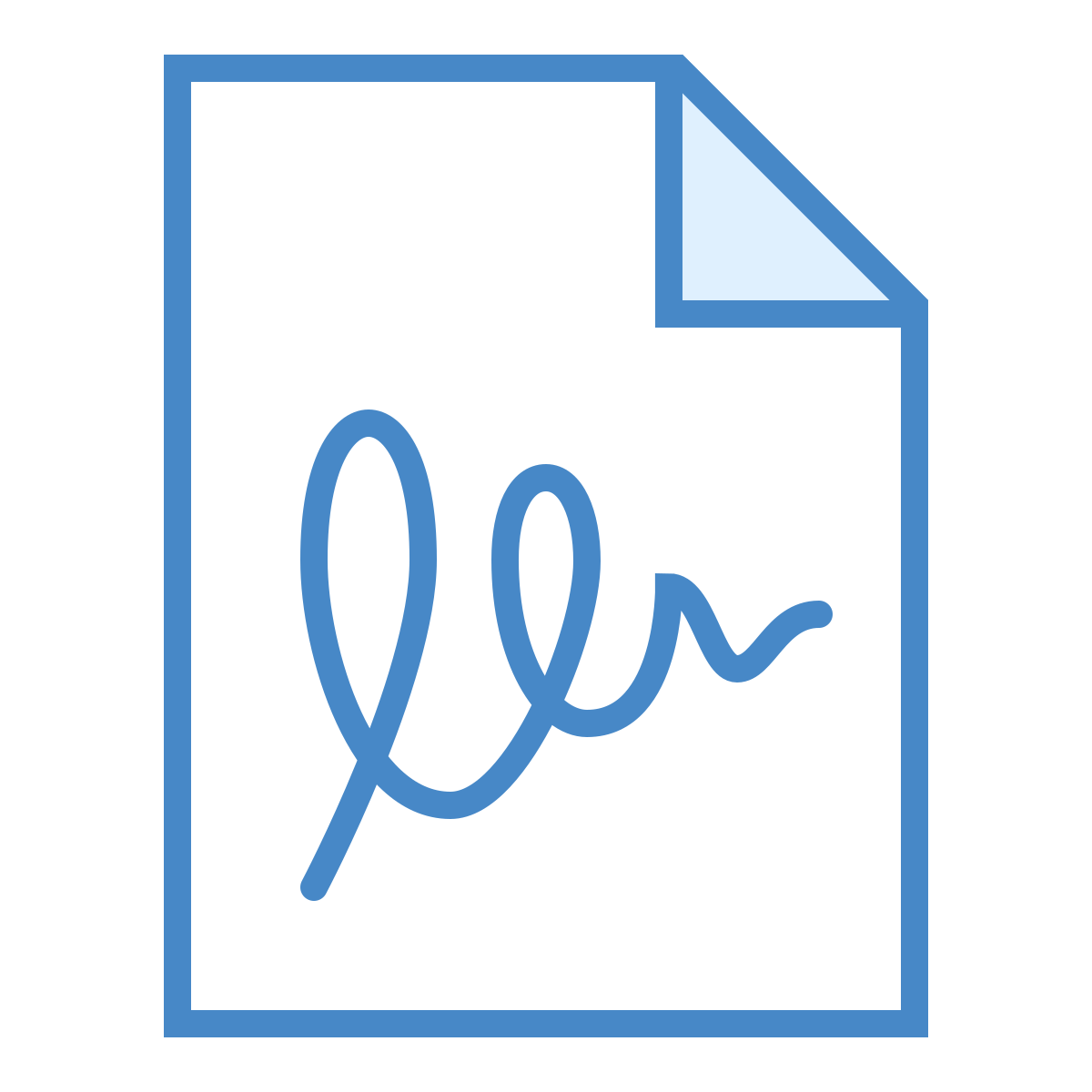 blue ui style agreement icon