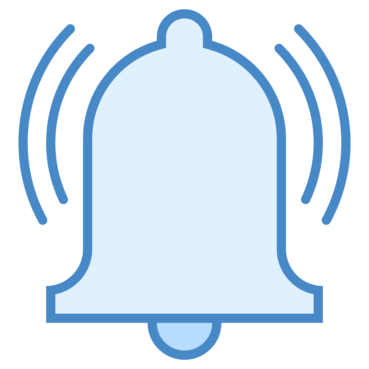 blue ui style alarm icon