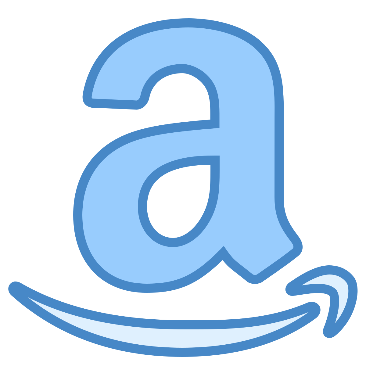 blue ui style amazon icon